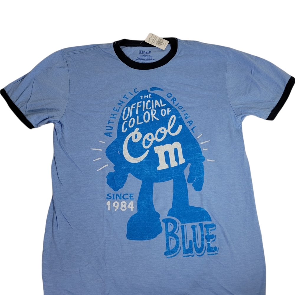 M&M's World Men's T-Shirt "The Official Color Of Cool M" Sz S New W/Tags